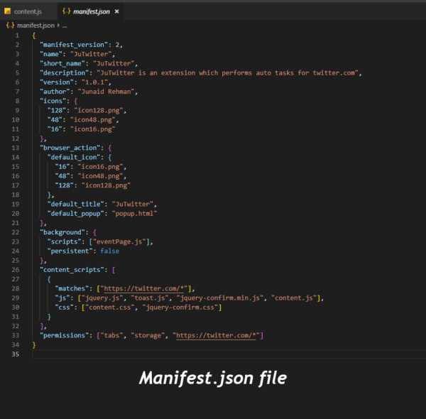 What is chrome extension manifest with example IT Release